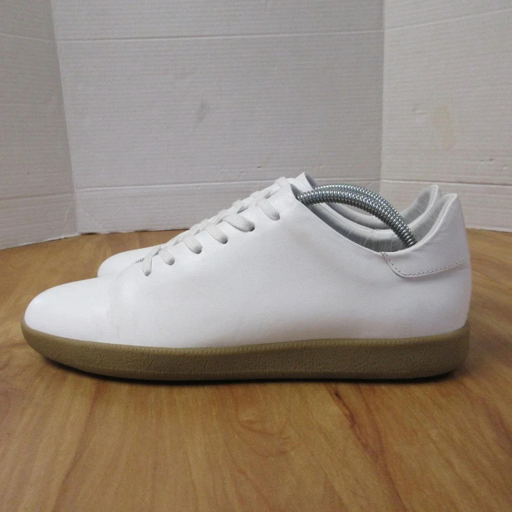 BECKETT SIMONON Geller White Leather Gum Sole Sneakers Mens‎ 11 Minimalist Shoes